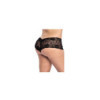 Shorty grande taille noire en dentelle 